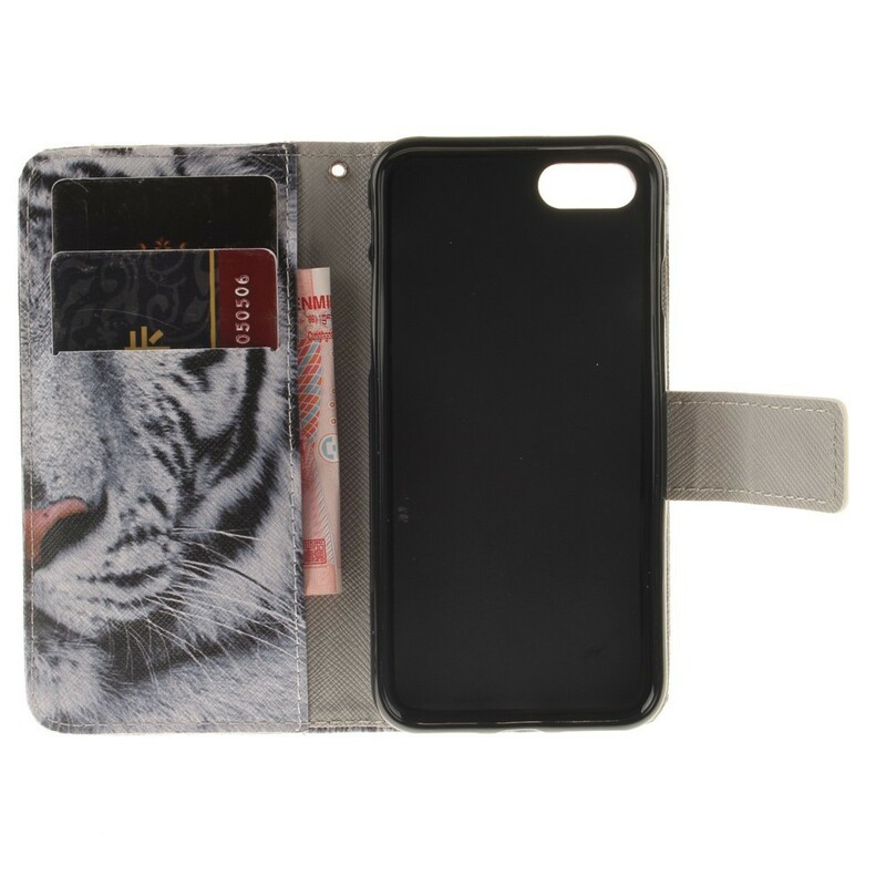 Cover iPhone 7 Tiger Blanc