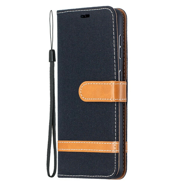 Samsung Galaxy S21 5G Case Fabric and Leather effect with strap