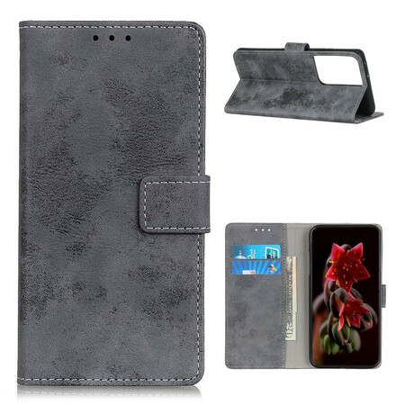 Cover Samsung Galaxy S21 Ultra 5G Simili Cuir Vintage