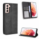 Flip Cover Samsung Galaxy S21 5G Vintage-Leder-Effekt Stilisiert