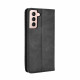 Flip Cover Samsung Galaxy S21 5G Vintage-Leder-Effekt Stilisiert