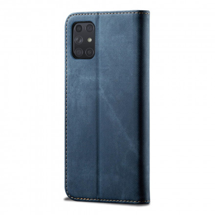 Flip Cover Samsung Galaxy A72 5G Stoff Jeans Flip Cover Samsung Galaxy A72 5G Stoff Jeans