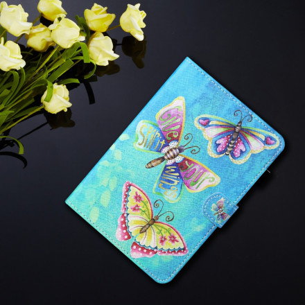 Hülle Samsung Galaxy Tab A7 (2020) Schmetterlinge Mehrfarbig
