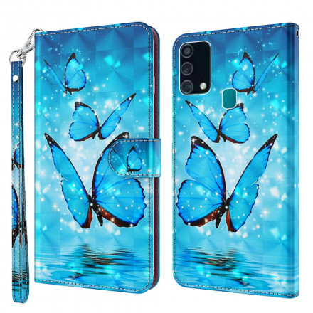 Hülle Samsung Galaxy A32 5G Light Spot Blaue Schmetterlinge Volants