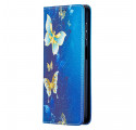 Flip Cover Samsung Galaxy A32 5G Bunte Schmetterlinge
