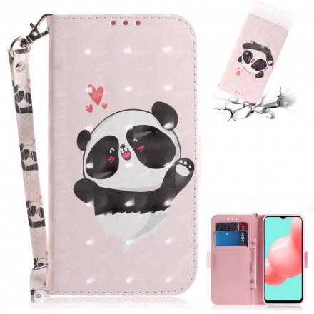 Samsung Galaxy A32 5G Panda Love Tasche mit Riemen