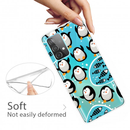 Samsung Galaxy A32 5G Pinguine und Fische Cover