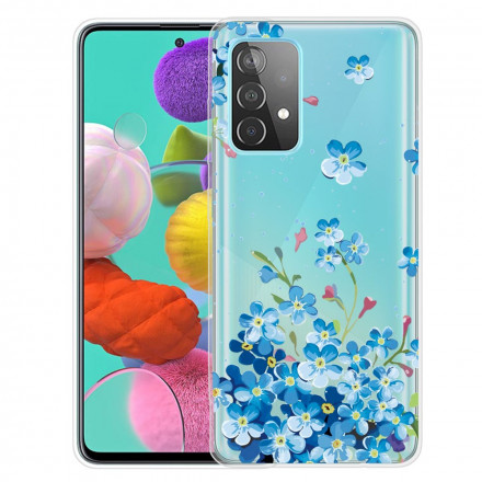 Samsung Galaxy A32 5G Cover Blaue Blumen