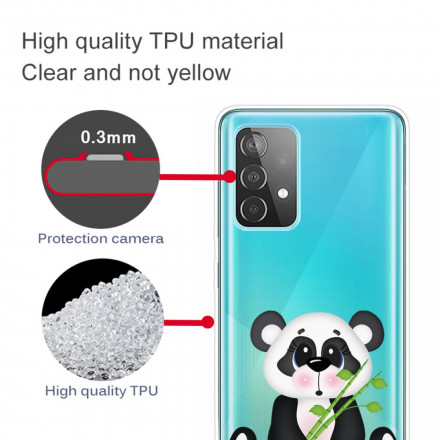 Samsung Galaxy A32 5G Transparent Trauriger Panda Cover