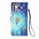 Samsung Galaxy A32 5G Tasche Goldene Schmetterlinge mit Riemen