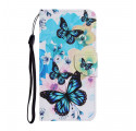 Samsung Galaxy A32 5G Schmetterlinge und Sommerblumen Hülle