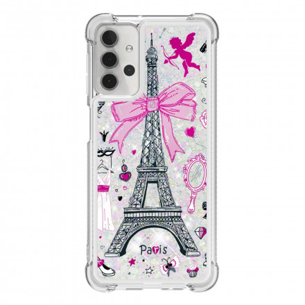 Samsung Galaxy A32 5G Cover Der Eiffelturm Glitzer