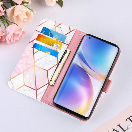 OnePlus 9 Hülle Marmor Geometrisch mit Riemen