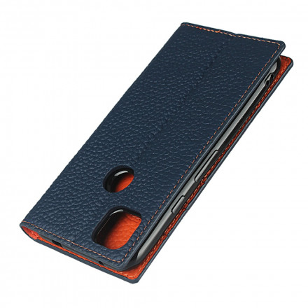 Flip Cover Google Pixel 4a Echtleder Litchi mit Riemen Flip Cover Google Pixel 4a Echtleder Litchi mit Riemen