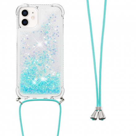 iPhone 12 Mini Cover Glitter und Kordel