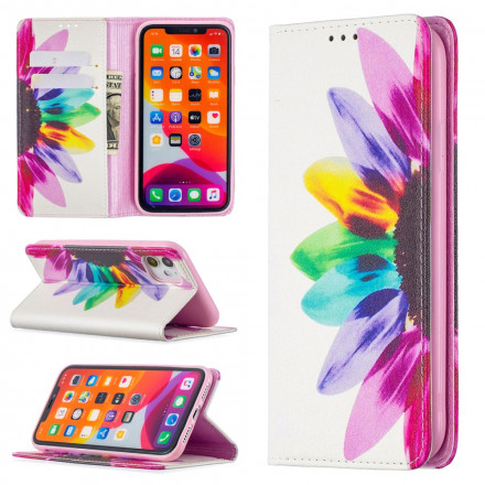 Flip Cover iPhone 11 Blume Aquarell