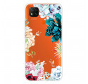 Xiaomi Redmi 9C Transparent Aquarell Blumen Cover