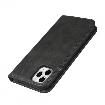 Flip Cover iPhone 11 Pro Lederoptik Zweifarbig mit Riemen