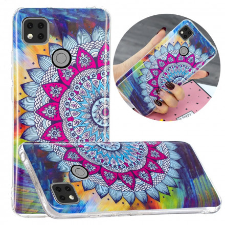 Xiaomi Redmi 9C Mandala Cover Farbig Fluoreszierend