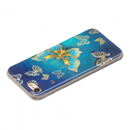 iPhone SE 2 / 8 / 7 Cover Schmetterlinge Design Glitter