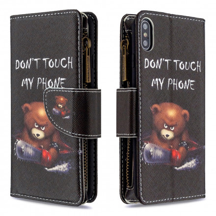 iPhone XS Max Tasche mit Reißverschluss Bär