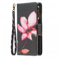 Tasche Samsung Galaxy A52 4G / A52 5G Tasche mit Reißverschluss Blume