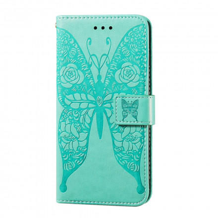 Hülle Samsung Galaxy A52 4G / A52 5G Schmetterling Blumenmuster