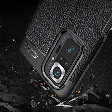 Xiaomi Redmi Note 10 Pro Cover Lederoptik Litschi Double Line