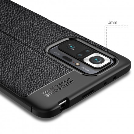 Xiaomi Redmi Note 10 Pro Cover Lederoptik Litschi Double Line