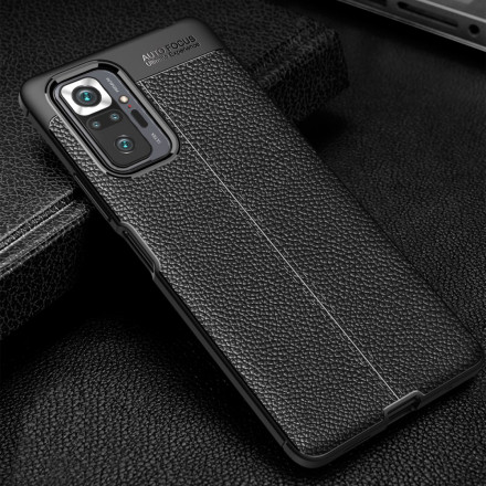 Xiaomi Redmi Note 10 Pro Cover Lederoptik Litschi Double Line