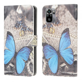 Xiaomi Redmi Note 10 / Note 10s Hülle Schmetterling Blau