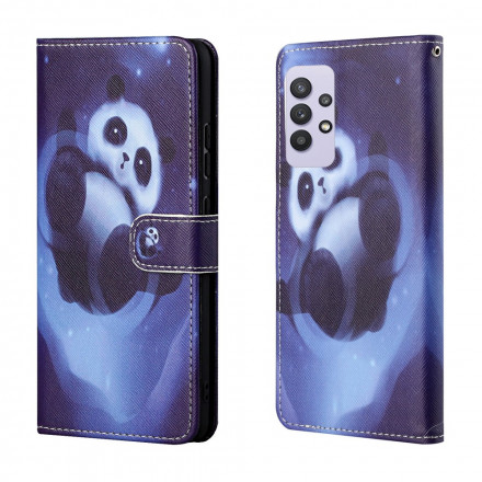 Samsung Galaxy A32 4G Panda Space Tasche mit Riemen