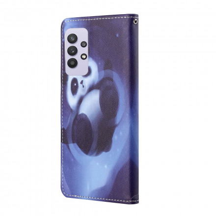 Samsung Galaxy A32 4G Panda Space Tasche mit Riemen