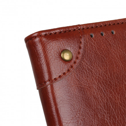 Xiaomi Redmi Note 10 Pro Style Nappa Leder Tasche Vintage Nieten