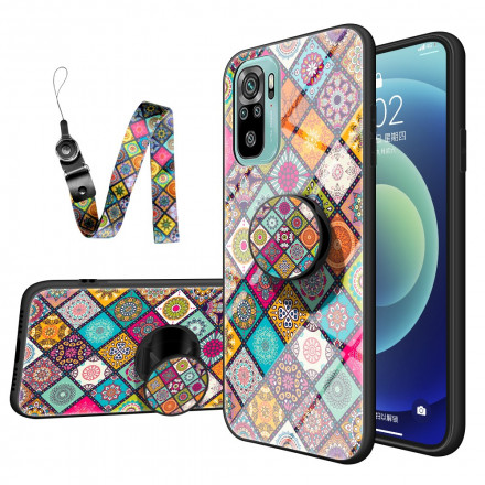 Xiaomi Redmi Note 10 / Note 10s Cover Magnetische Halterung Patchwork