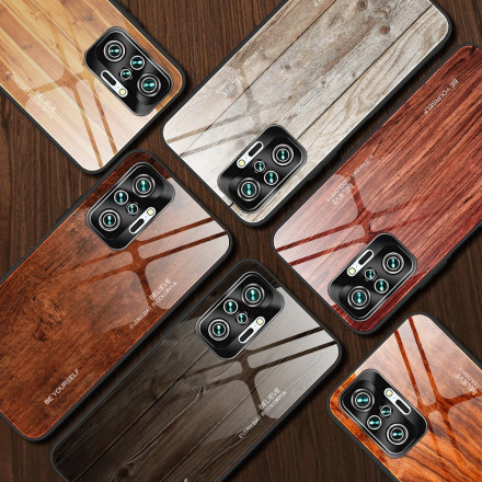 Hülle Xiaomi Redmi Note 10 Pro Panzerglas Holzdesign