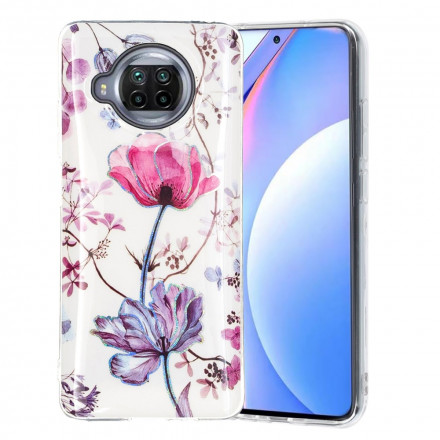 Xiaomi Mi 10T Lite 5G / Redmi Note 9 Pro 5G Marmor Blumen Cover