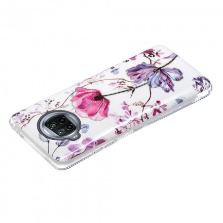 Xiaomi Mi 10T Lite 5G / Redmi Note 9 Pro 5G Marmor Blumen Cover