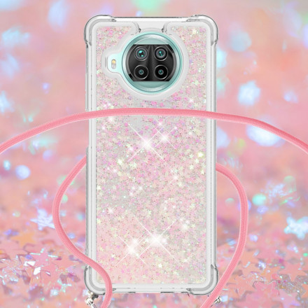 Xiaomi Mi 10T Lite 5G / Redmi Note 9 Pro 5G Glitter Cover mit Kordel