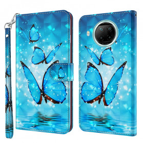 Xiaomi Mi 10T Lite 5G / Redmi Note 9 Pro 5G Light Spot Blaue Schmetterlinge Fliegendes Cover