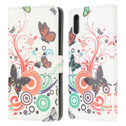 Hülle Samsung Galaxy XCover 5 Schmetterlinge und Blumen
