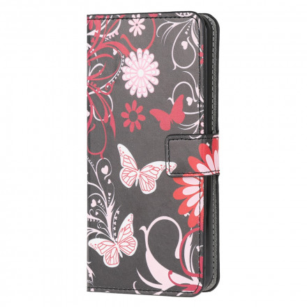 Hülle Samsung Galaxy XCover 5 Schmetterlinge und Blumen