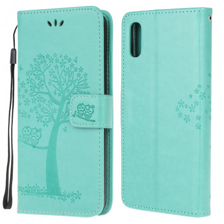 Samsung Galaxy XCover 5 Hülle Baum und Eulen mit Riemen