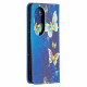 Flip Cover Huawei P50 Pro Bunte Schmetterlinge