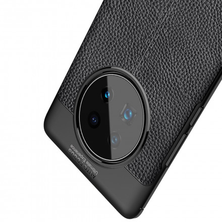 Huawei Mate 40 Pro Cover Lederoptik Litschi Double Line