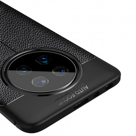 Huawei Mate 40 Pro Cover Lederoptik Litschi Double Line