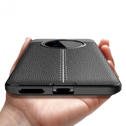 Huawei Mate 40 Pro Cover Lederoptik Litschi Double Line