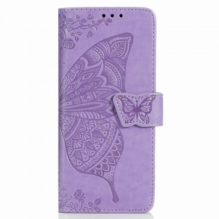 Samsung Galaxy Z Fold2 Schmetterling Design Tasche mit Riemen