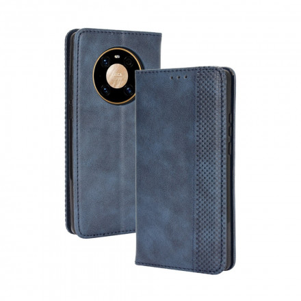 Flip Cover Huawei Mate 40 Pro Vintage-Leder-Effekt Stilisiert