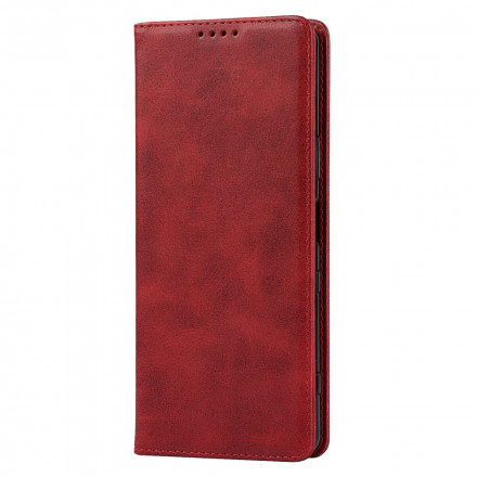 Flip Cover Sony Xperia 1 III Klassisches Echtleder